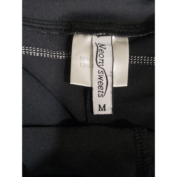 Neon Sweets Black Gray Camo Side Design w. Pockets Leggings Yoga Capri Pants - Picture 4 of 8